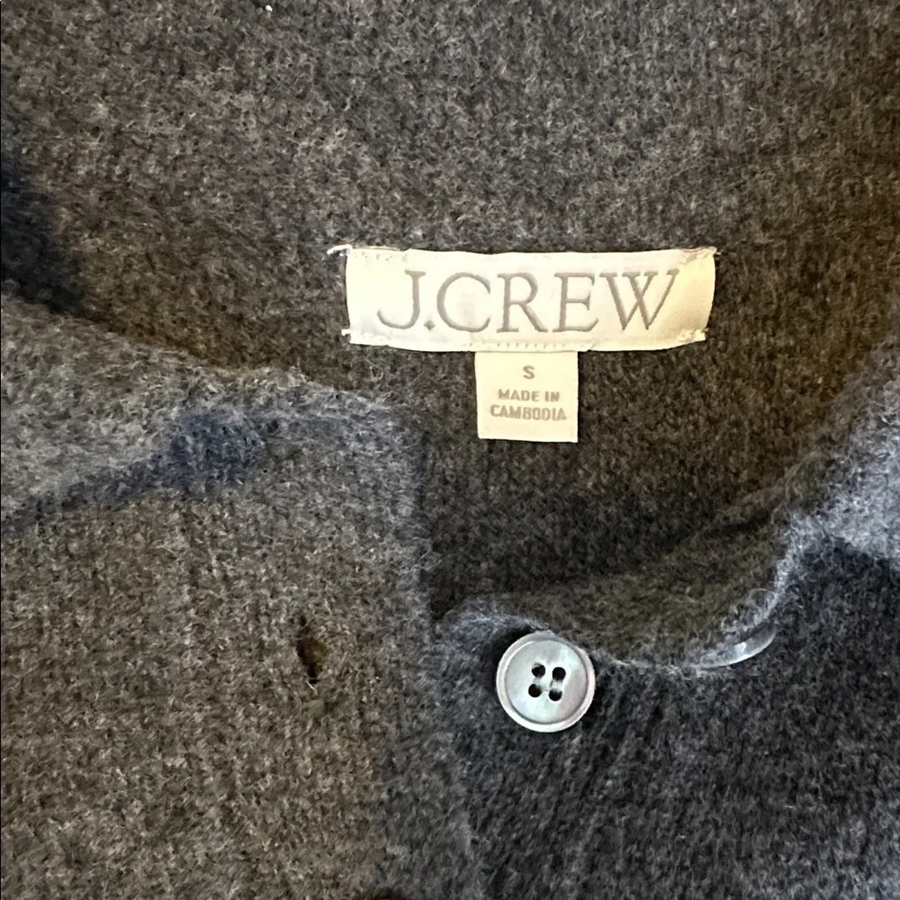 JCrew Milano cinched-waist cardigan, charcoal SzSmall